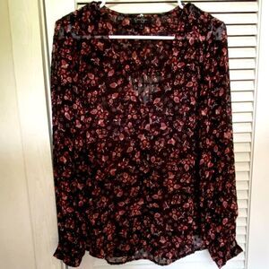 Jessica simpson Swiss dot semi sheer‎ blouse